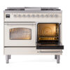 ILVE UPD40FNMPAWC Nostalgie II 40" Dual Fuel Range, side oven door opened