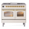 ILVE UPD40FNMPAWGLP Nostalgie II 40" Dual Fuel Range, front view