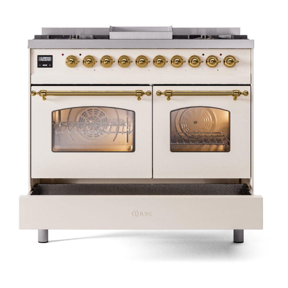 ILVE UPD40FNMPAWGLP Nostalgie II 40" Dual Fuel Range, details