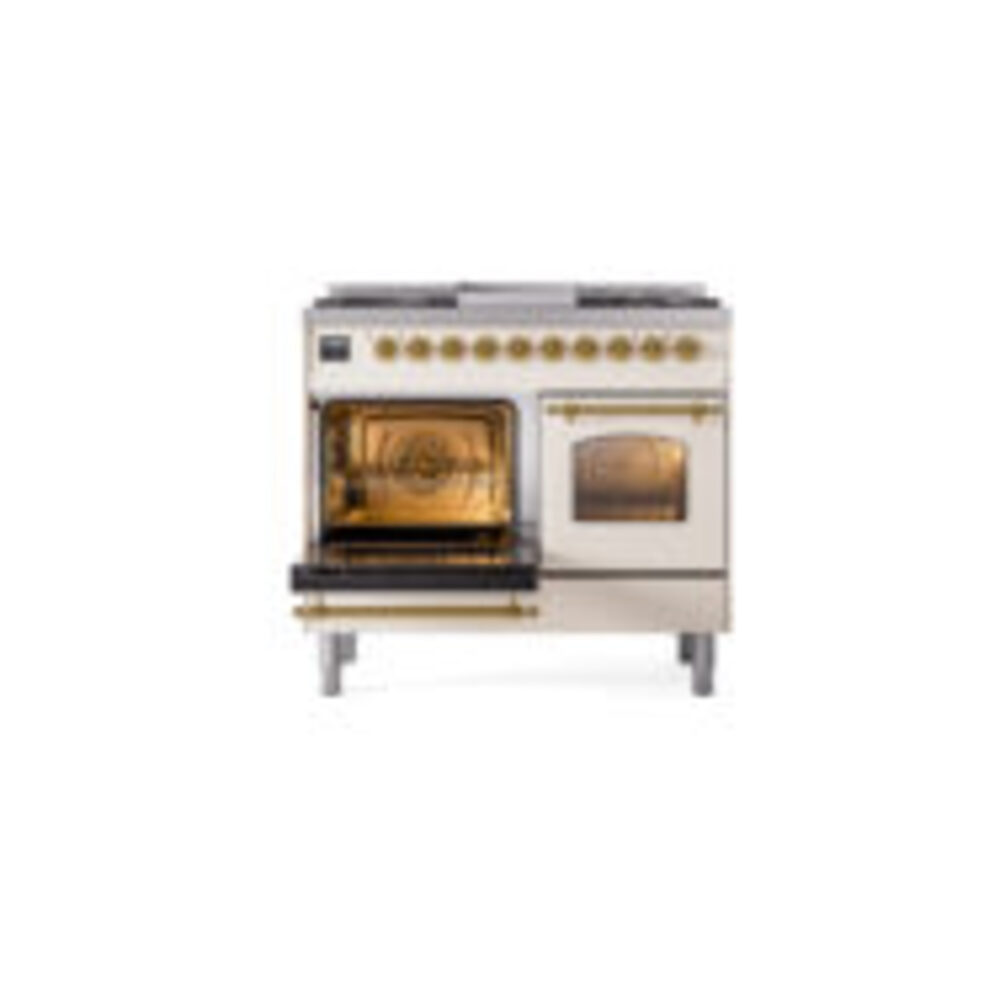 ILVE UPD40FNMPAWG Nostalgie II 40" Dual Fuel Range, main oven door opened