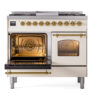 ILVE UPD40FNMPAWG Nostalgie II 40" Dual Fuel Range, main oven door opened