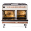 ILVE UPD40FNMPAWPLP Nostalgie II 40" Dual Fuel Range, oven doors opened