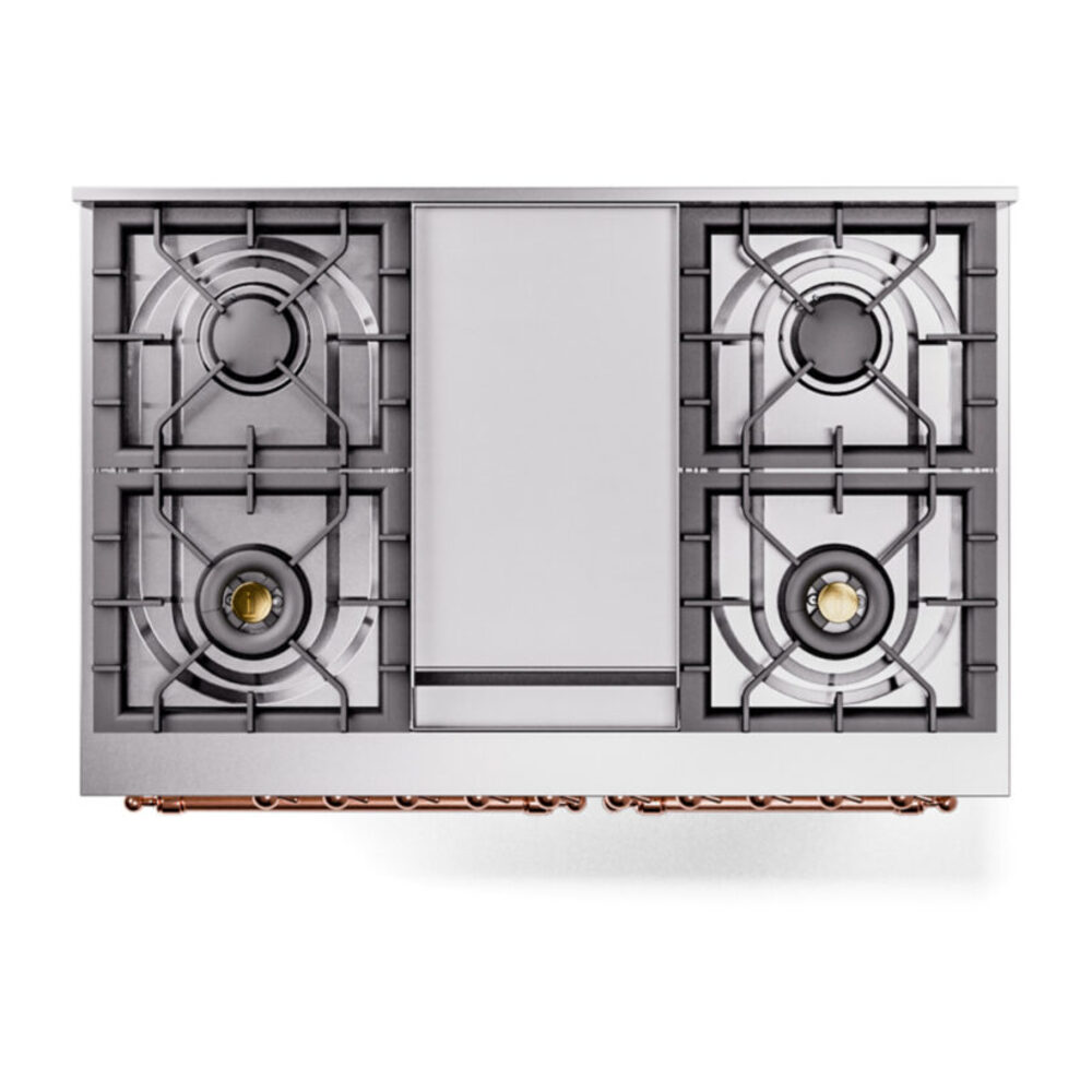 ILVE UPD40FNMPAWPLP Nostalgie II 40" Dual Fuel Range, top view