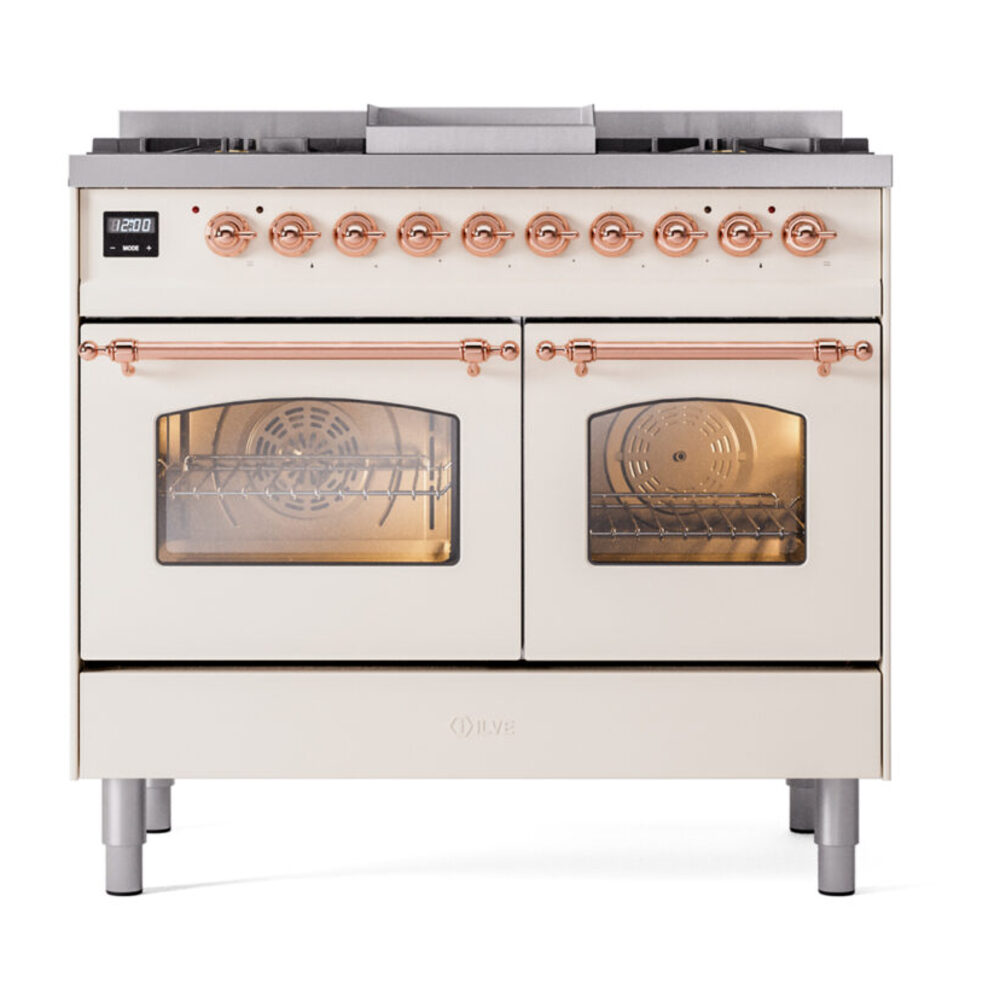 ILVE UPD40FNMPAWP Nostalgie II 40" Dual Fuel Range, front view