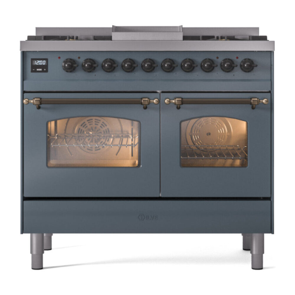 ILVE UPD40FNMPBGBLP Nostalgie II 40" Dual Fuel Range, front view