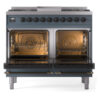 ILVE UPD40FNMPBGBLP Nostalgie II 40" Dual Fuel Range, oven doors opened