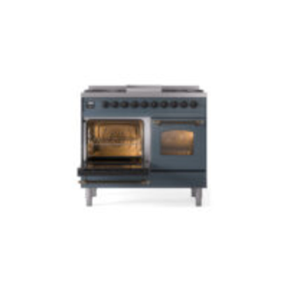 ILVE UPD40FNMPBGB Nostalgie II 40" Dual Fuel Range, main oven door opened