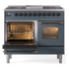 ILVE UPD40FNMPBGB Nostalgie II 40" Dual Fuel Range, main oven door opened