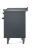 ILVE UPD40FNMPBGB Nostalgie II 40" Dual Fuel Range, right side view