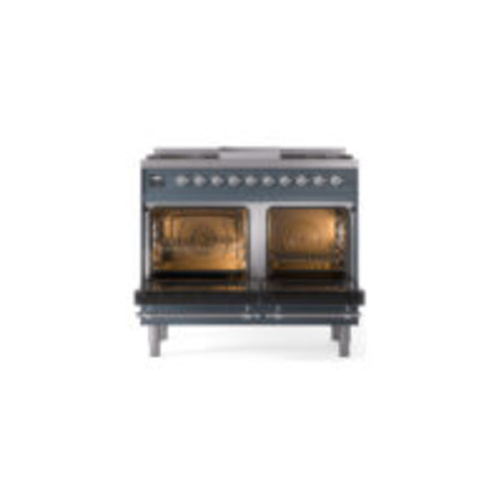 ILVE UPD40FNMPBGCLP Nostalgie II 40" Dual Fuel Range, oven doors opened