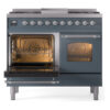 ILVE UPD40FNMPBGCLP Nostalgie II 40" Dual Fuel Range, main oven door opened