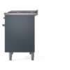 ILVE UPD40FNMPBGCLP Nostalgie II 40" Dual Fuel Range, right side view