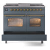 ILVE UPD40FNMPBGGLP Nostalgie II 40" Dual Fuel Range, drawer opened