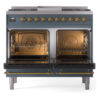 ILVE UPD40FNMPBGG Nostalgie II 40" Dual Fuel Range, oven doors opened