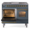 ILVE UPD40FNMPBGG Nostalgie II 40" Dual Fuel Range, main oven door opened