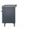 ILVE UPD40FNMPBGG Nostalgie II 40" Dual Fuel Range, right side view