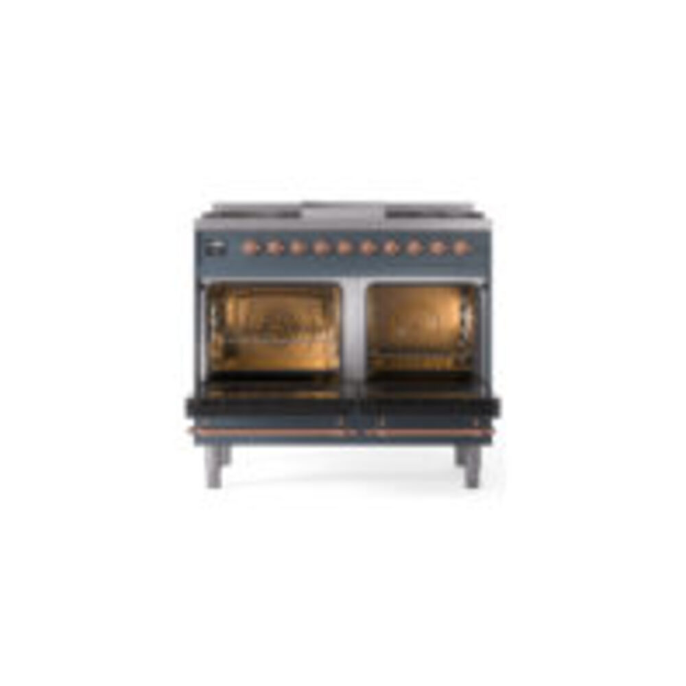 ILVE UPD40FNMPBGPLP Nostalgie II 40" Dual Fuel Range, oven doors opened