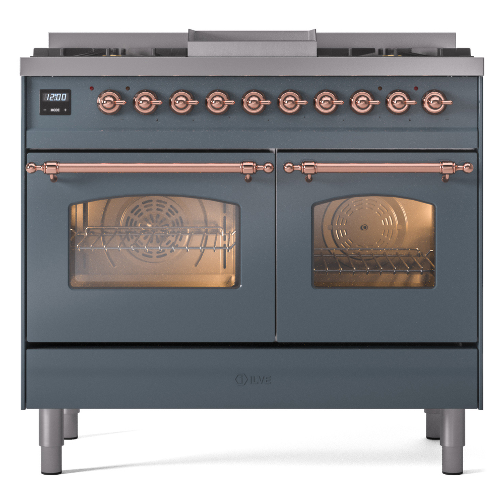 ILVE UPD40FNMPBGP Nostalgie II 40" Dual Fuel Range, front view