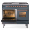 ILVE UPD40FNMPBGP Nostalgie II 40" Dual Fuel Range, main oven door opened