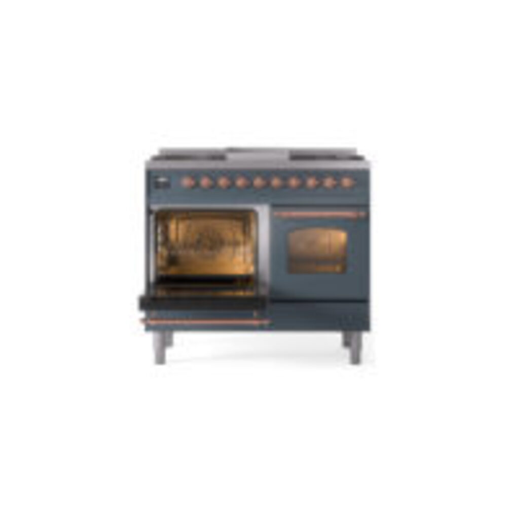 ILVE UPD40FNMPBGP Nostalgie II 40" Dual Fuel Range, main oven door opened