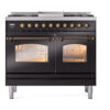 ILVE UPD40FNMPBKBLP Nostalgie II 40" Dual Fuel Range, front view