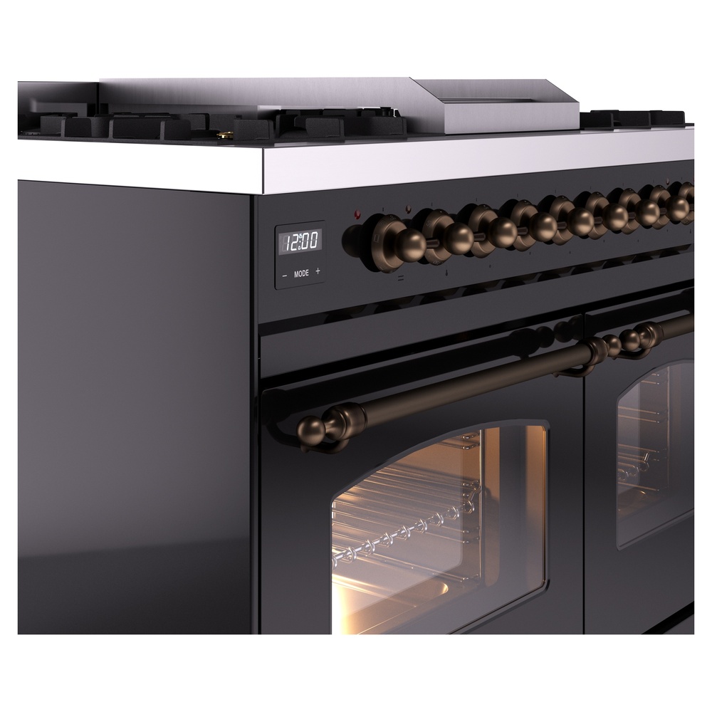 ILVE UPD40FNMPBKBLP Nostalgie II 40" Dual Fuel Range, details