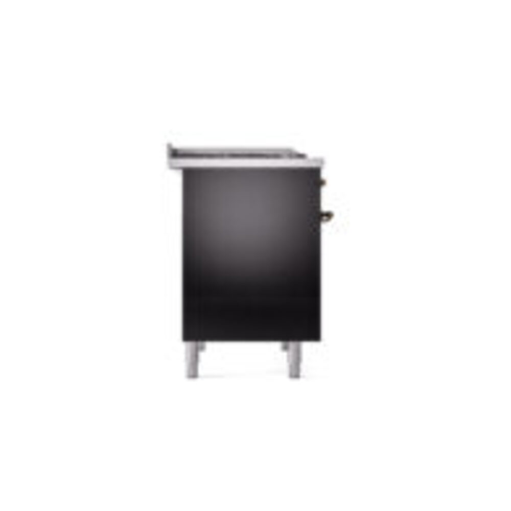 ILVE UPD40FNMPBKBLP Nostalgie II 40" Dual Fuel Range, left side view