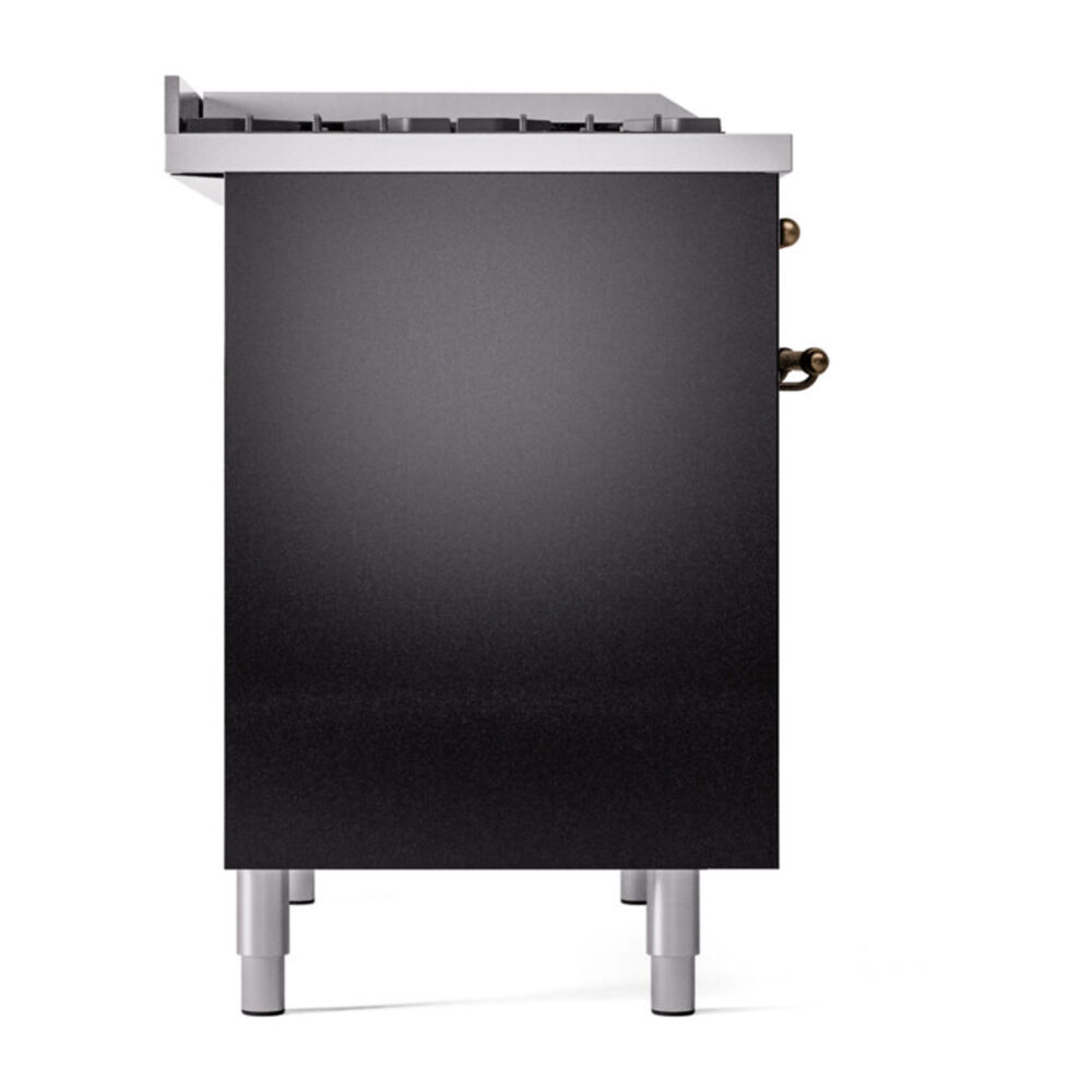 ILVE UPD40FNMPBKBLP Nostalgie II 40" Dual Fuel Range, left side view
