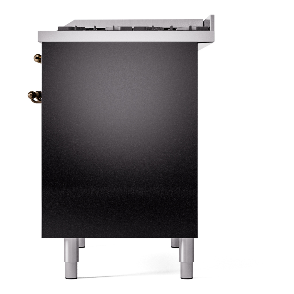 ILVE UPD40FNMPBKBLP Nostalgie II 40" Dual Fuel Range, right side view