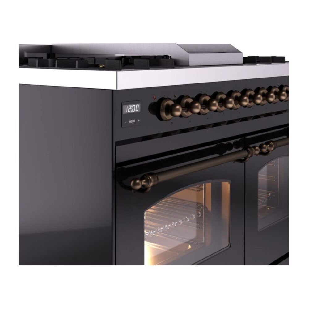 ILVE UPD40FNMPBKB Nostalgie II 40" Dual Fuel Range, details