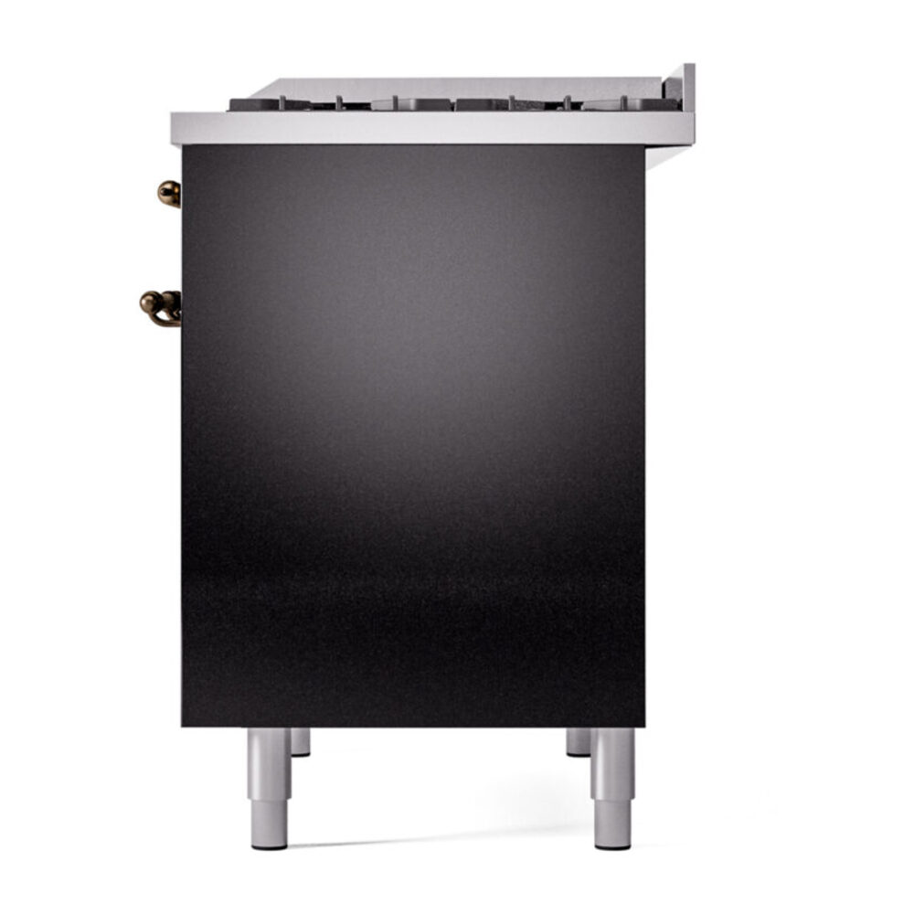 ILVE UPD40FNMPBKB Nostalgie II 40" Dual Fuel Range, right side view