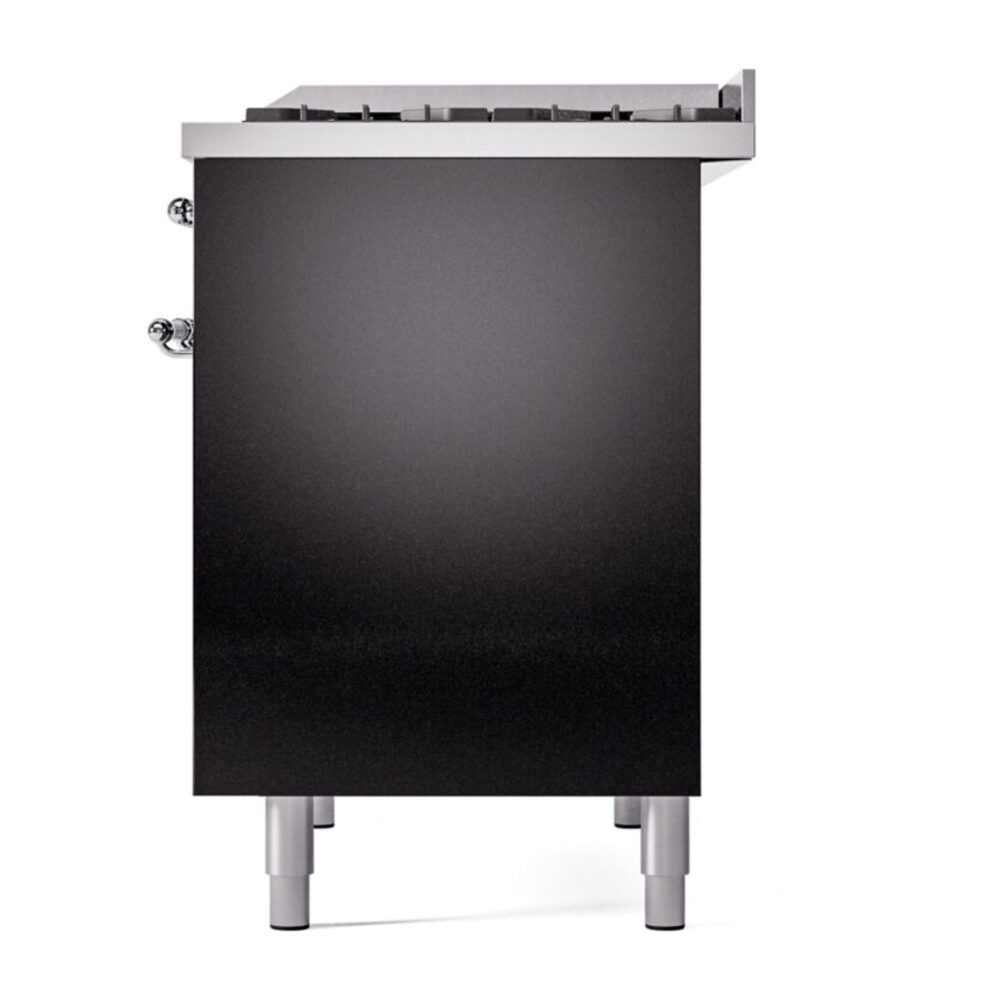 ILVE UPD40FNMPBKCLP Nostalgie II 40" Dual Fuel Range, right side view