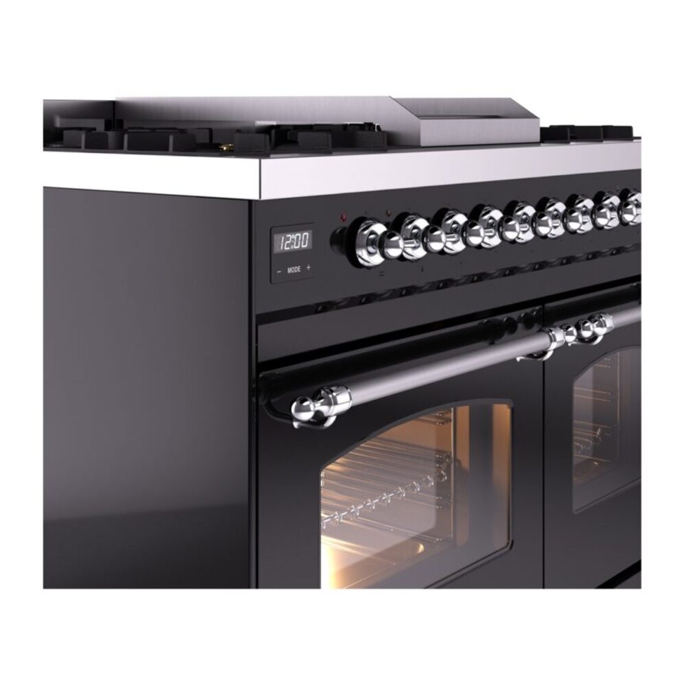 ILVE UPD40FNMPBKC Nostalgie II 40" Dual Fuel Range, details