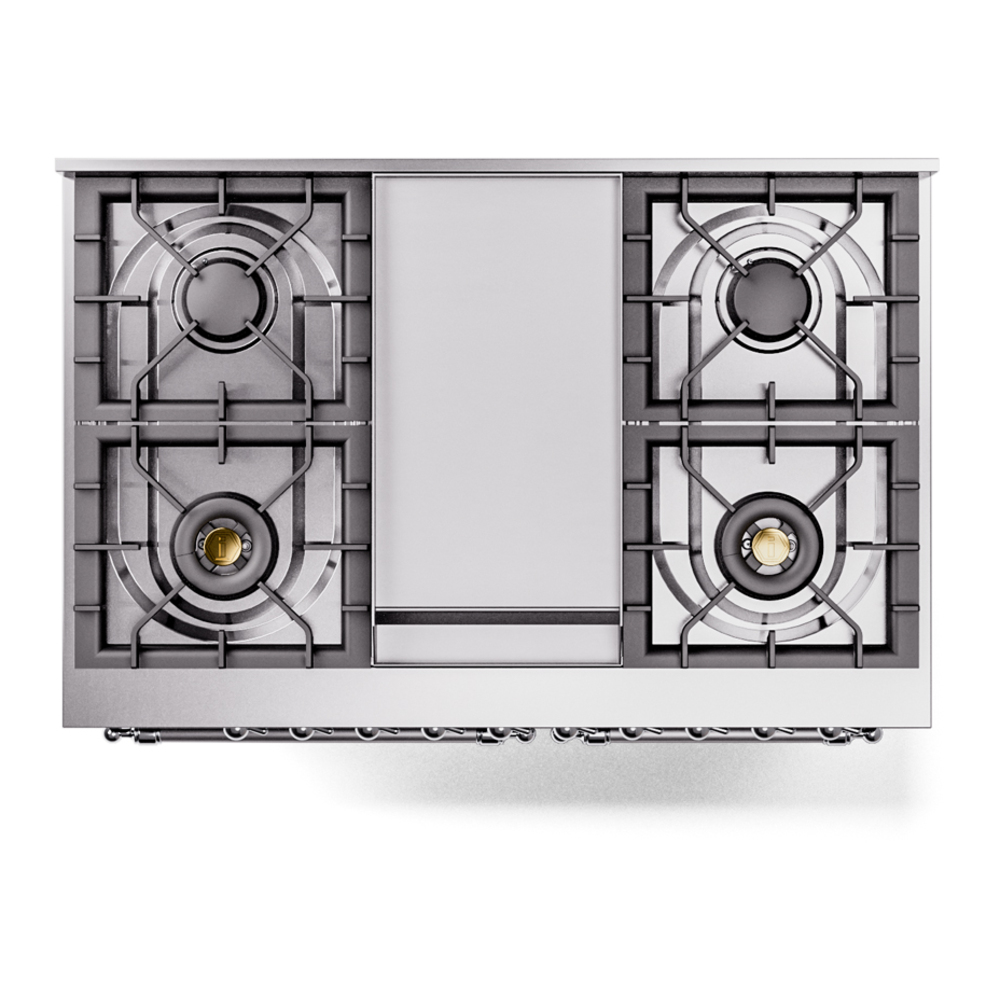 ILVE UPD40FNMPBKC Nostalgie II 40" Dual Fuel Range, top view