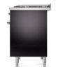 ILVE UPD40FNMPBKC Nostalgie II 40" Dual Fuel Range, right side view