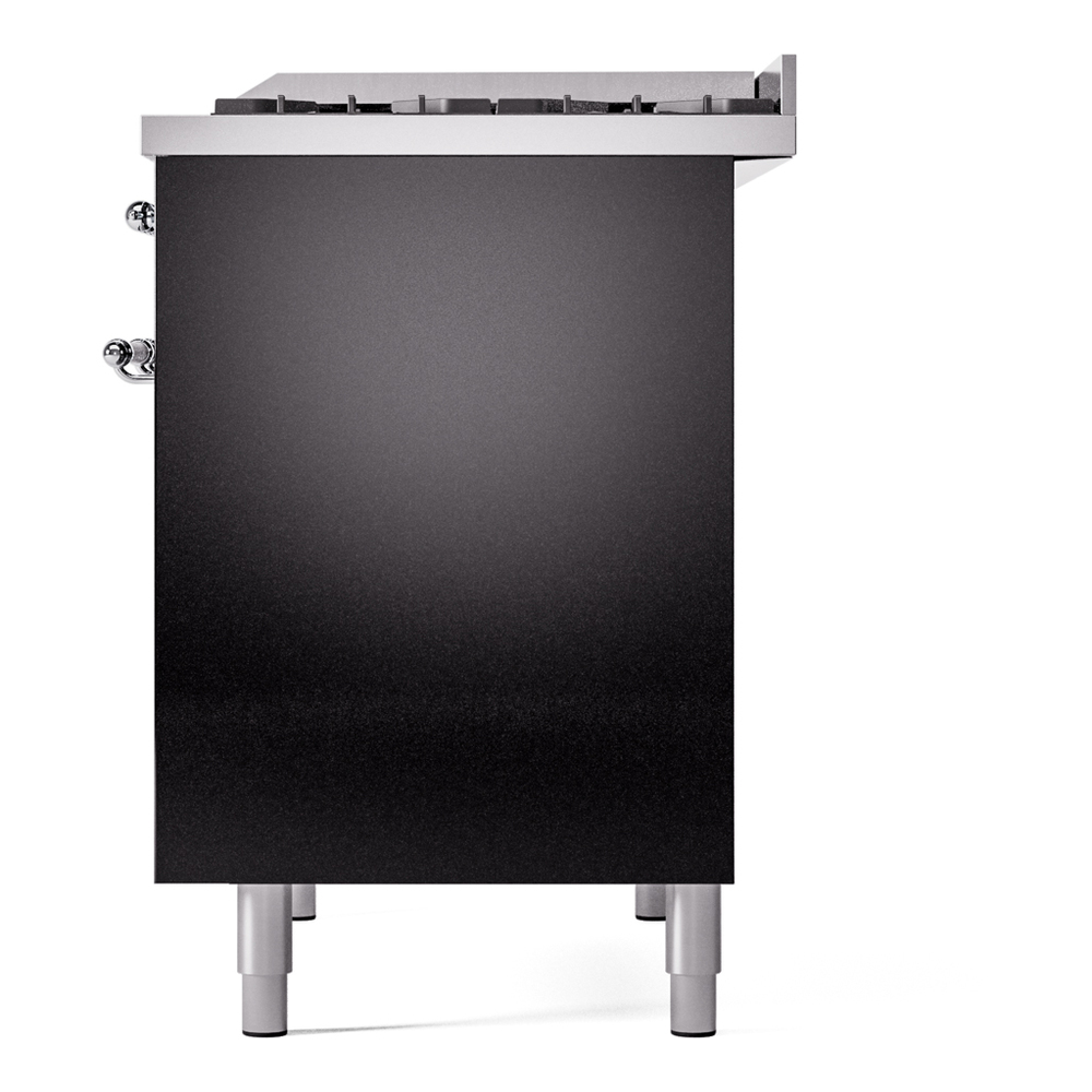 ILVE UPD40FNMPBKC Nostalgie II 40" Dual Fuel Range, right side view