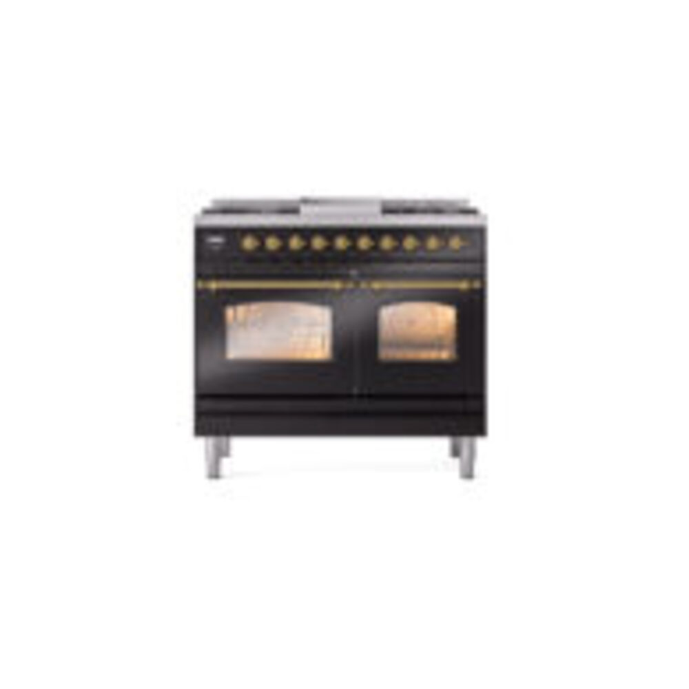 ILVE UPD40FNMPBKGLP Nostalgie II 40" Dual Fuel Range, front view