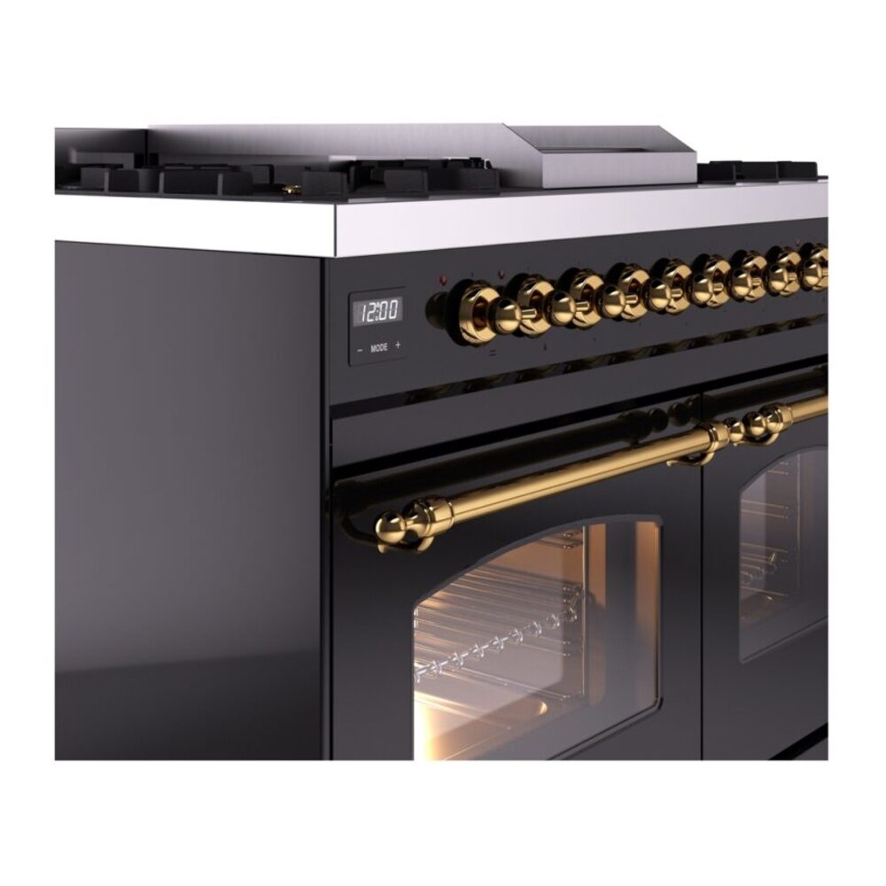 ILVE UPD40FNMPBKGLP Nostalgie II 40" Dual Fuel Range, details