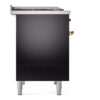 ILVE UPD40FNMPBKGLP Nostalgie II 40" Dual Fuel Range, left side view