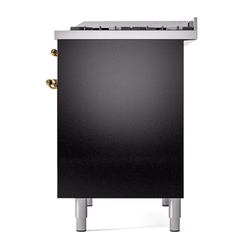 ILVE UPD40FNMPBKGLP Nostalgie II 40" Dual Fuel Range, right side view