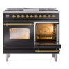 ILVE UPD40FNMPBKG Nostalgie II 40" Dual Fuel Range, side oven door opened