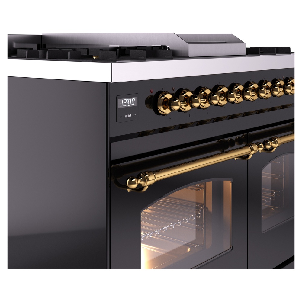 ILVE UPD40FNMPBKG Nostalgie II 40" Dual Fuel Range, details