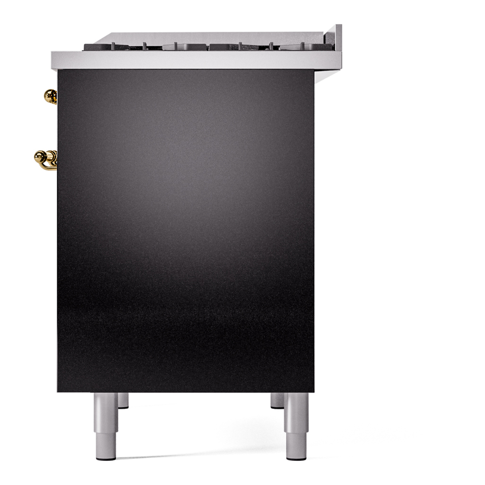 ILVE UPD40FNMPBKG Nostalgie II 40" Dual Fuel Range, right side view