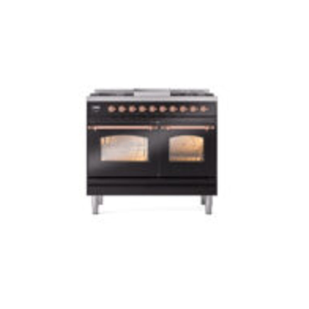 ILVE UPD40FNMPBKPLP Nostalgie II 40" Dual Fuel Range, front view