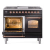 ILVE UPD40FNMPBKPLP Nostalgie II 40" Dual Fuel Range, main oven door opened