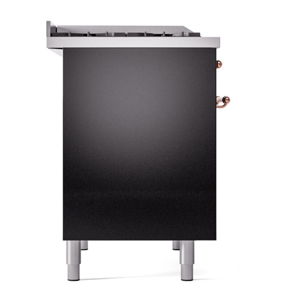 ILVE UPD40FNMPBKPLP Nostalgie II 40" Dual Fuel Range, left side view