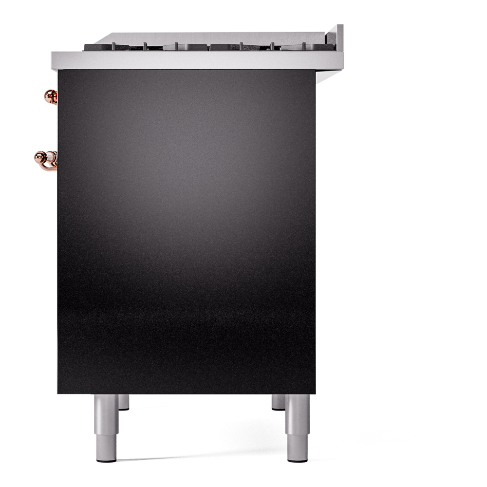 ILVE UPD40FNMPBKPLP Nostalgie II 40" Dual Fuel Range, right side view