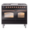ILVE UPD40FNMPBKP Nostalgie II 40" Dual Fuel Range, front view