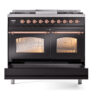 ILVE UPD40FNMPBKP Nostalgie II 40" Dual Fuel Range, drawer opened