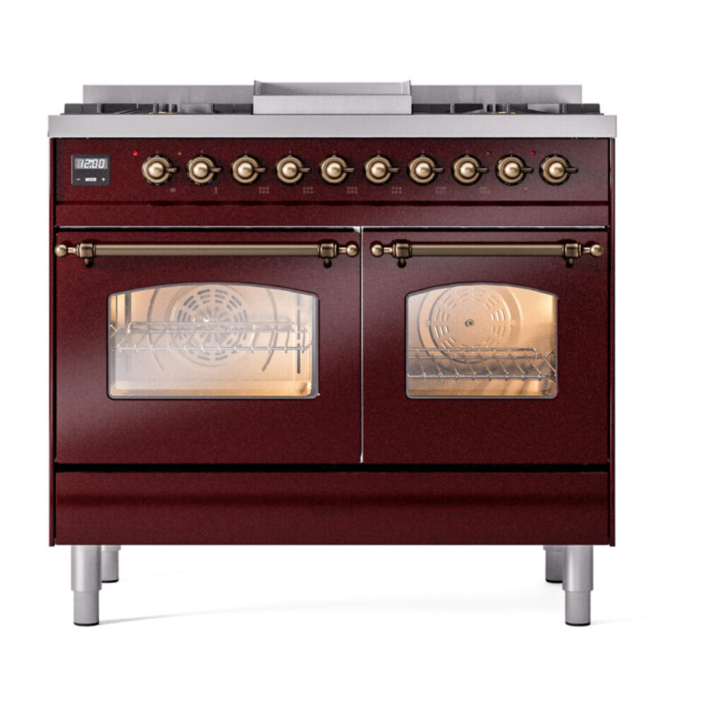 ILVE UPD40FNMPBUBLP Nostalgie II 40" Dual Fuel Range, front view